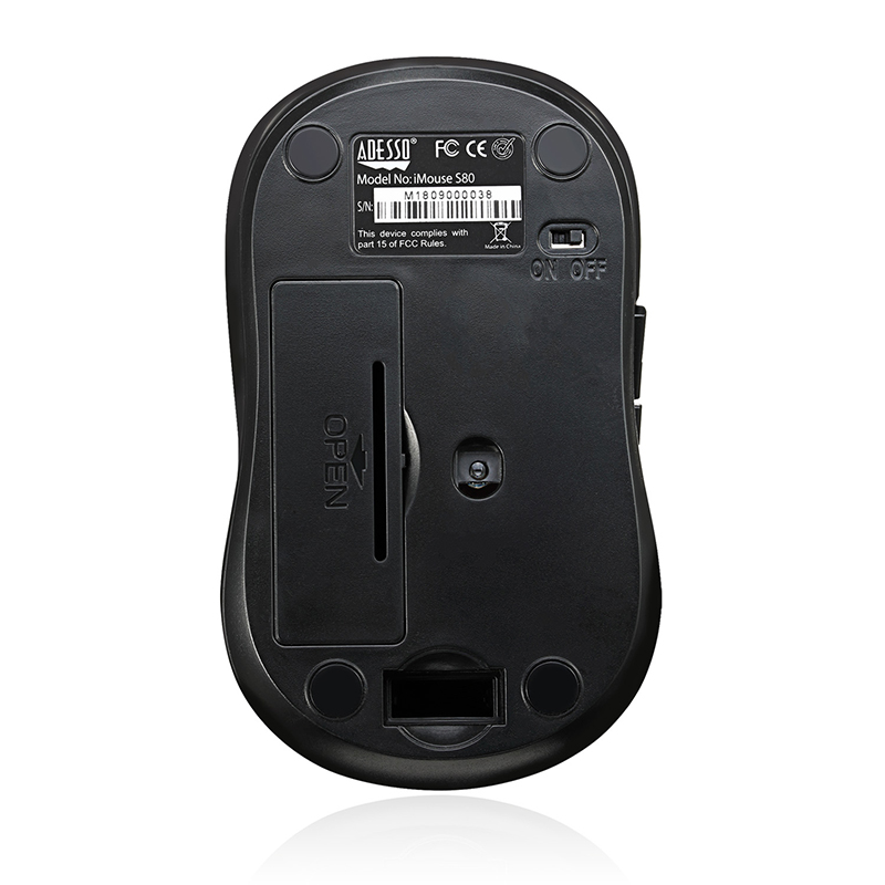 Adesso IMOUSE S80R Mouse - USB Type A - Optical - 6 Button(s) - Red - Wireless 